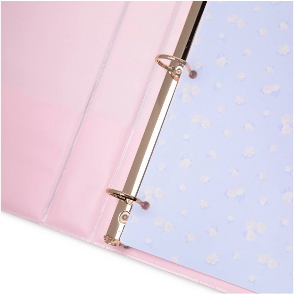 Love Shack Fancy Binder Everblooming Rosettes Floral Blue Trapper Keeper NEW - Picture 3 of 3
